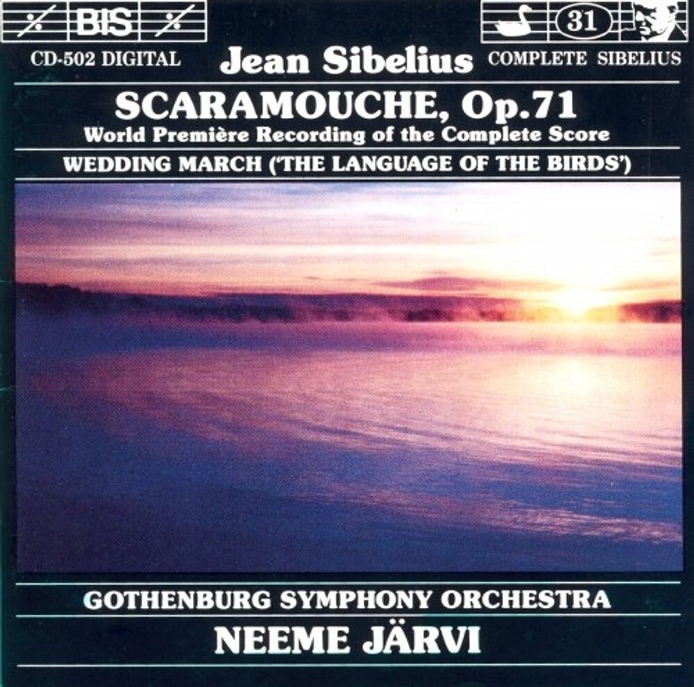Диск CD Sibelius: Scaramouche, Op. 71 / Wedding March - Jean Sibelius, Gothenburg Symphony Orchestra, Neeme Järvi
Диск CD Sibelius: Scaramouche, Op. 71 / Wedding March - Jean Sibelius, Gothenburg Symphony Orchestra, Neeme Järvi