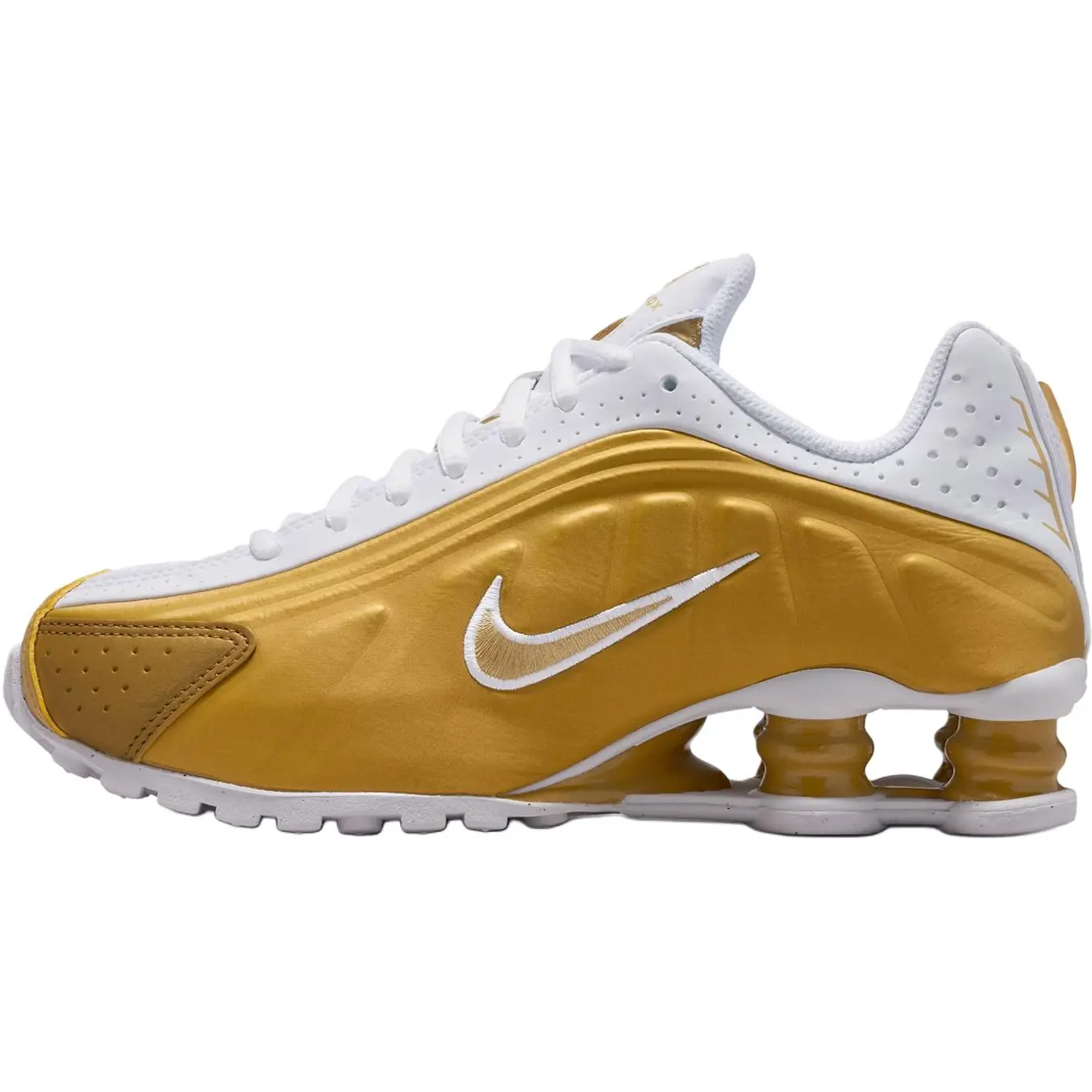 Nike Shox R4 устойчивые к истиранию низкие детские беговые кроссовки White Gold для подростков
Nike Shox R4 устойчивые к истиранию низкие детские беговые кроссовки White Gold для подростков