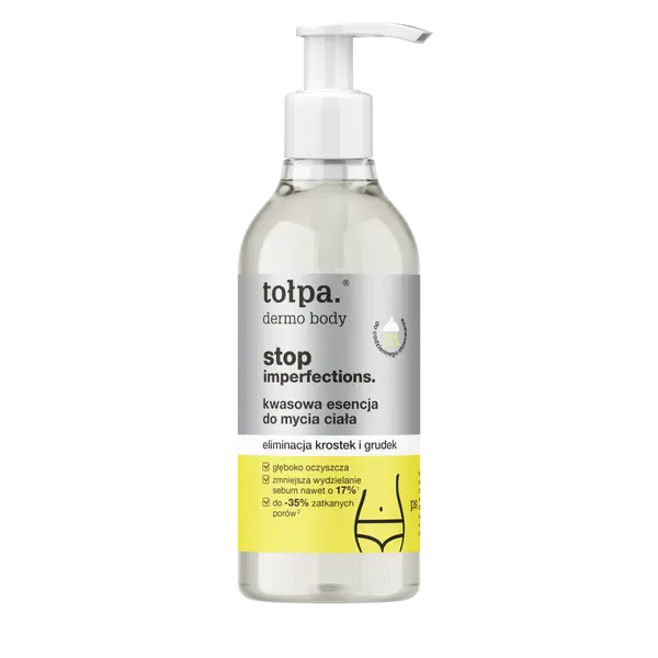 Кислотная эссенция для мытья тела против несовершенств, 300 мл Tołpa Dermo body stop imperfections
Кислотная эссенция для мытья тела против несовершенств, 300 мл Tołpa Dermo body stop imperfections