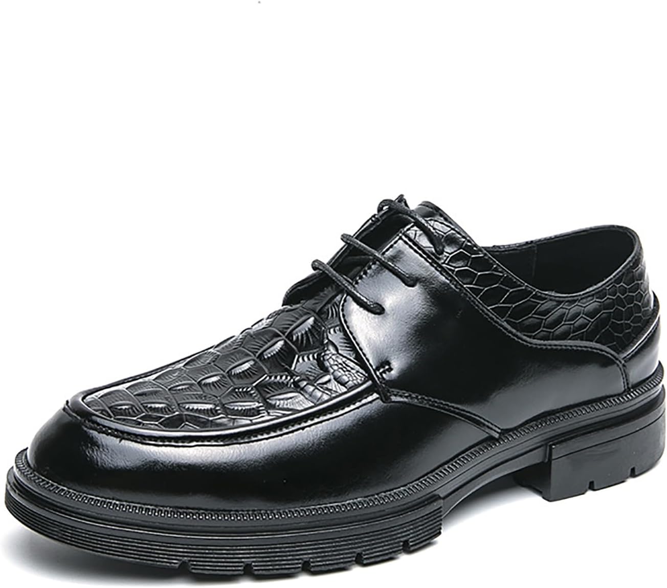 Мужские кожаные оксфорды с принтом на платформе, модные, на шнуровке, с противоскользящей ребристой подошвой, низкий каблук, деловые дерби оксфорды для свадьбы и офиса Egebs, черный
Мужские кожаные оксфорды с принтом на платформе, модные, на шнуровке, с противоскользящей ребристой подошвой, низкий каблук, деловые дерби оксфорды для свадьбы и офиса Egebs, черный