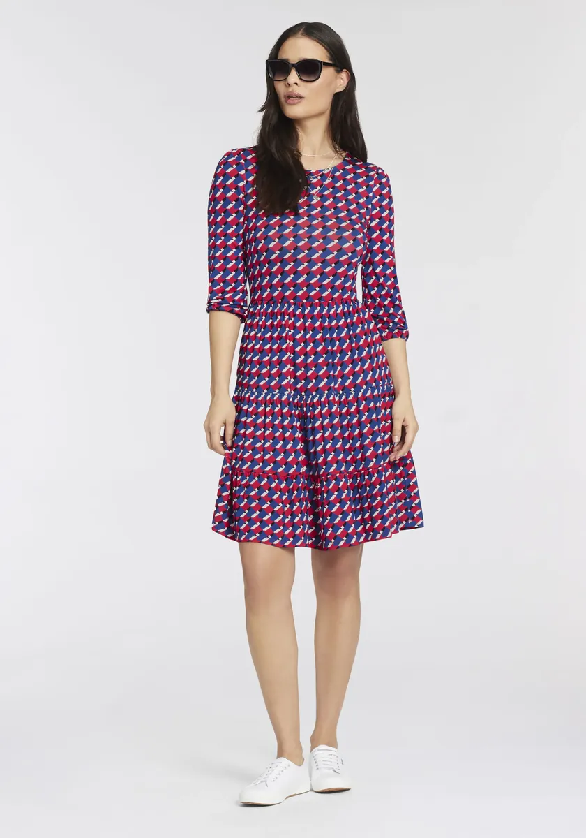 Трикотажное платье Laura Scott со стильным принтом по всей поверхности – НОВАЯ КОЛЛЕКЦИЯ, цвет Bunt-Grafik 
Трикотажное платье Laura Scott со стильным принтом по всей поверхности – НОВАЯ КОЛЛЕКЦИЯ, цвет Bunt-Grafik