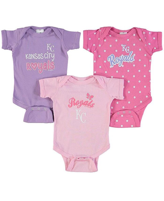 Набор из 3 боди для новобранцев розового и фиолетового цвета для девочек Kansas City Royals Soft As A Grape, розовый/фиолетовый
Набор из 3 боди для новобранцев розового и фиолетового цвета для девочек Kansas City Royals Soft As A Grape, розовый/фиолетовый