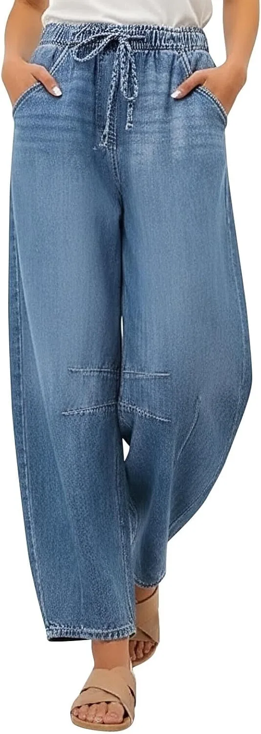 Джинсы для женщин Wide Leg с эластичным поясом
Джинсы для женщин Wide Leg с эластичным поясом