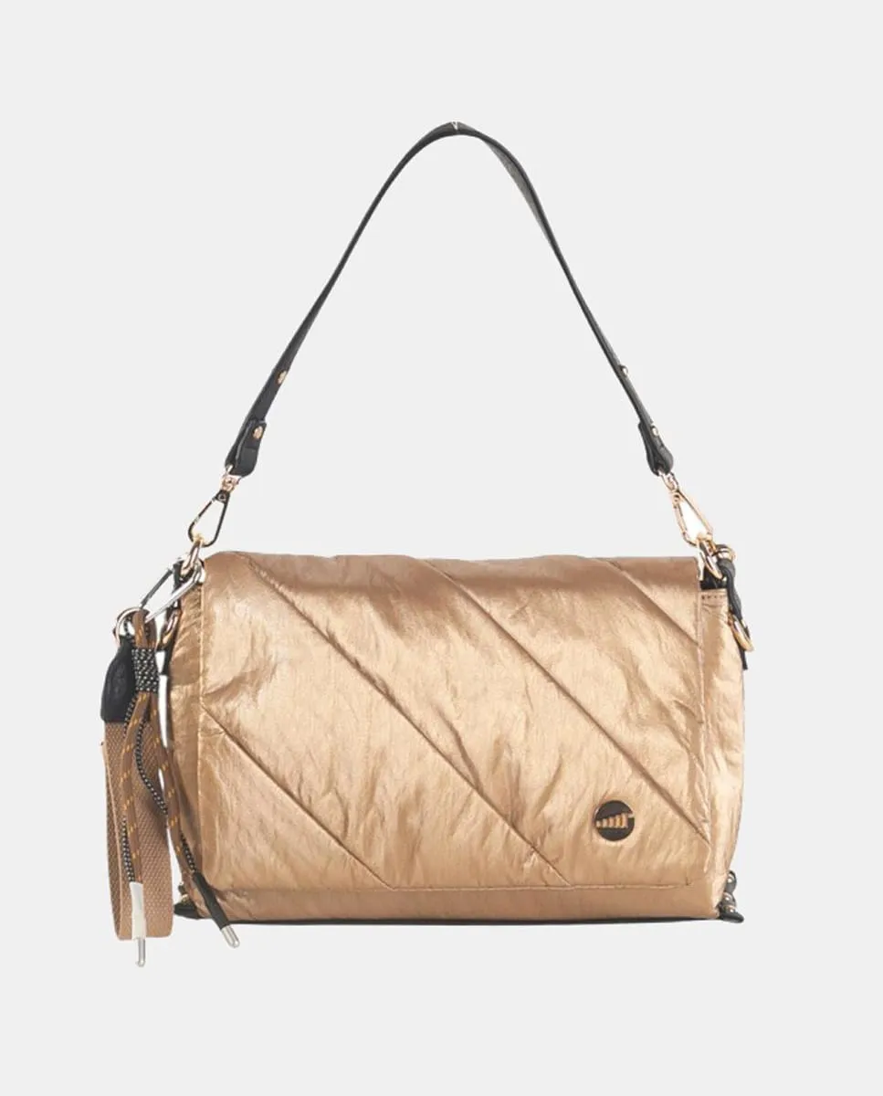 Нейлоновая сумка-бандо с клапаном Volum, золотой
Нейлоновая сумка-бандо с клапаном Volum, золотой