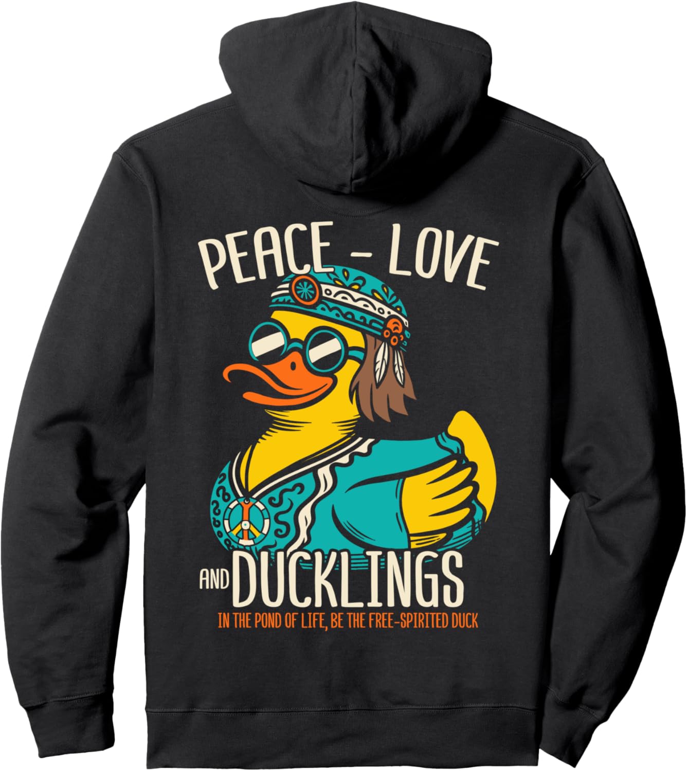 Худи с изображением хиппи, резиновой уточки, символа любви, богемного утенка и духа свободы Spiritual Duck Counterculture Rubber Ducky, черный
Худи с изображением хиппи, резиновой уточки, символа любви, богемного утенка и духа свободы Spiritual Duck Counterculture Rubber Ducky, черный