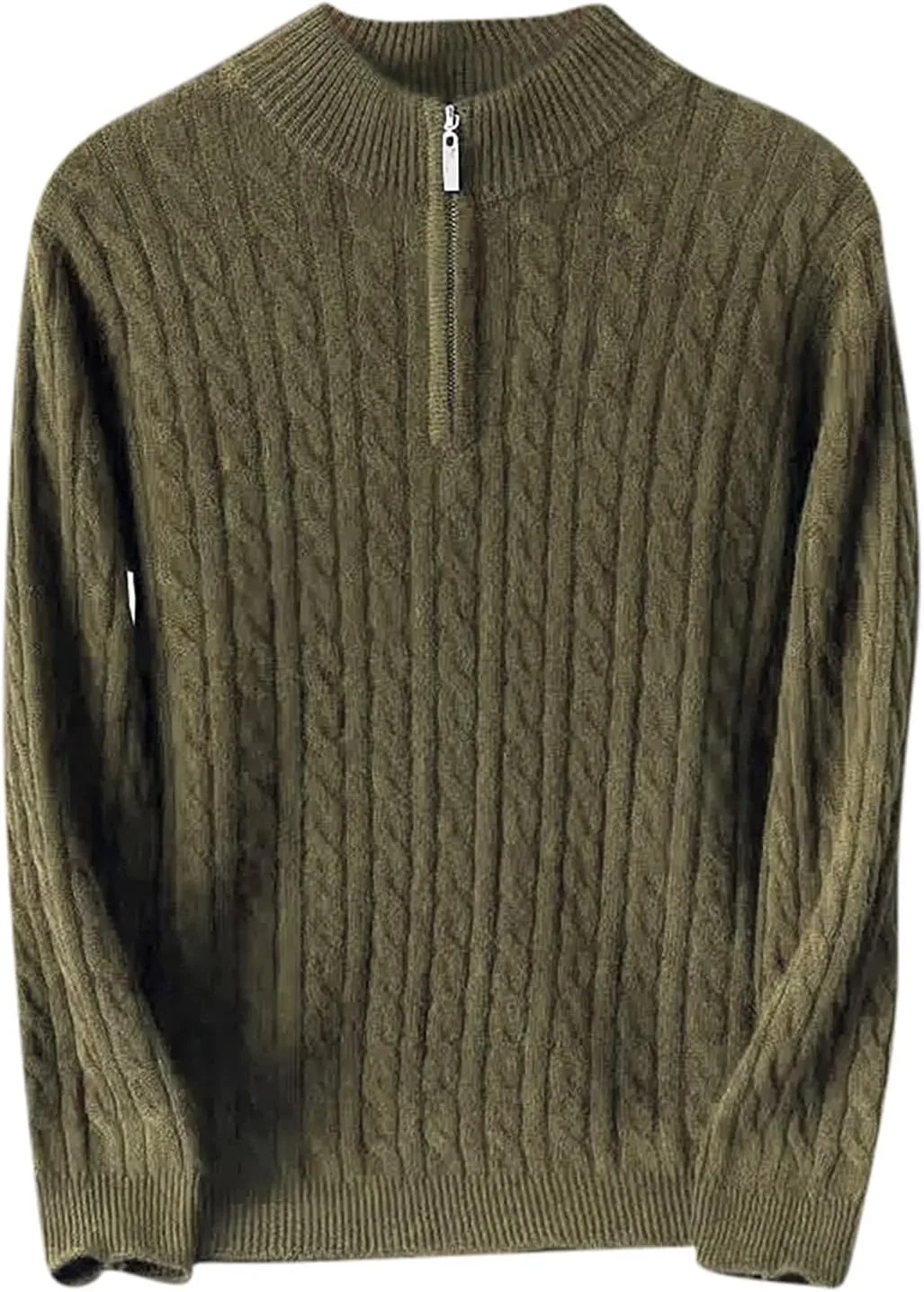 Мужской свитер 1/4 молнии с кабельной вязкой, длинный рукав, легкий, с узором твист QUNPIU
Мужской свитер 1/4 молнии с кабельной вязкой, длинный рукав, легкий, с узором твист QUNPIU