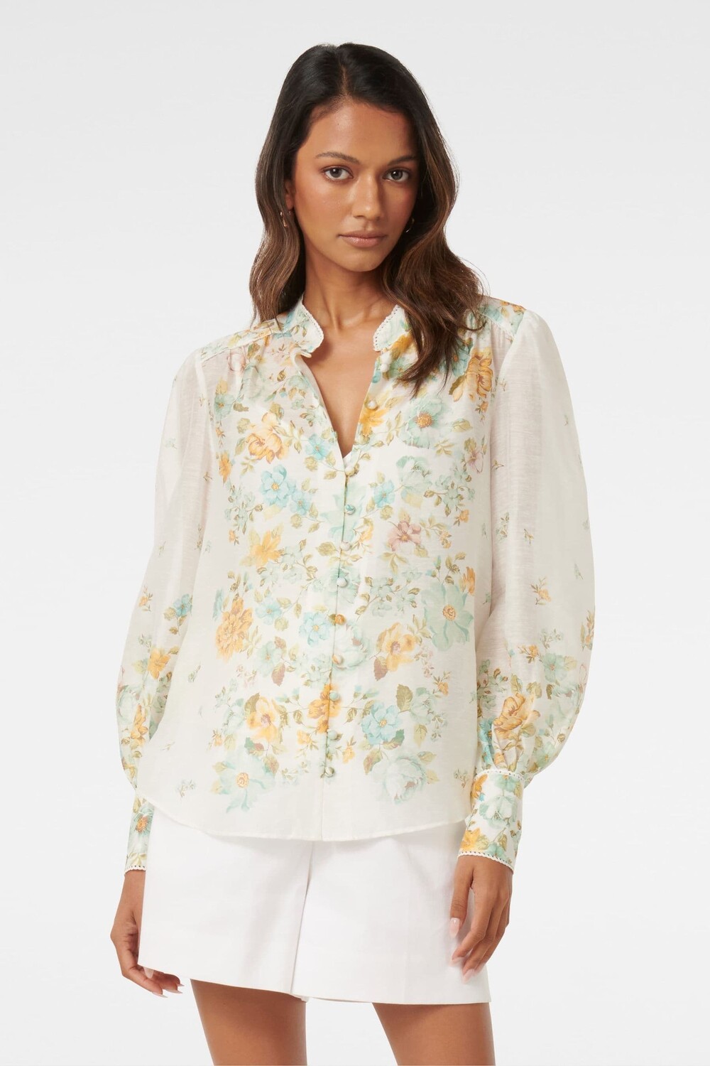 Блузка Bettina Petite с цветочным принтом и оттенком льна Forever New, белый
Блузка Bettina Petite с цветочным принтом и оттенком льна Forever New, белый