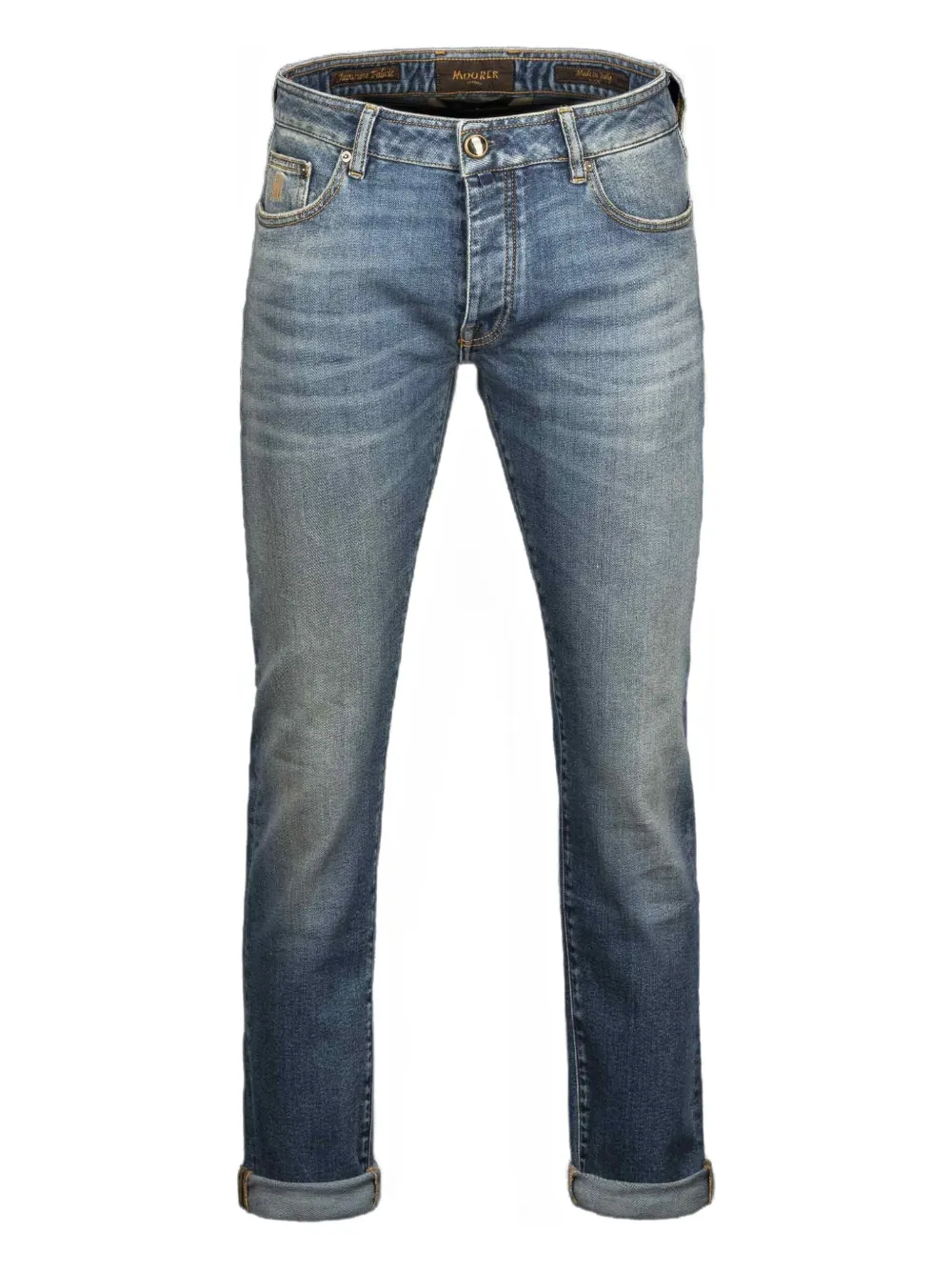 Джинсы с манжетами и нашивкой-логотипом Moorer, синий
Джинсы с манжетами и нашивкой-логотипом Moorer, синий