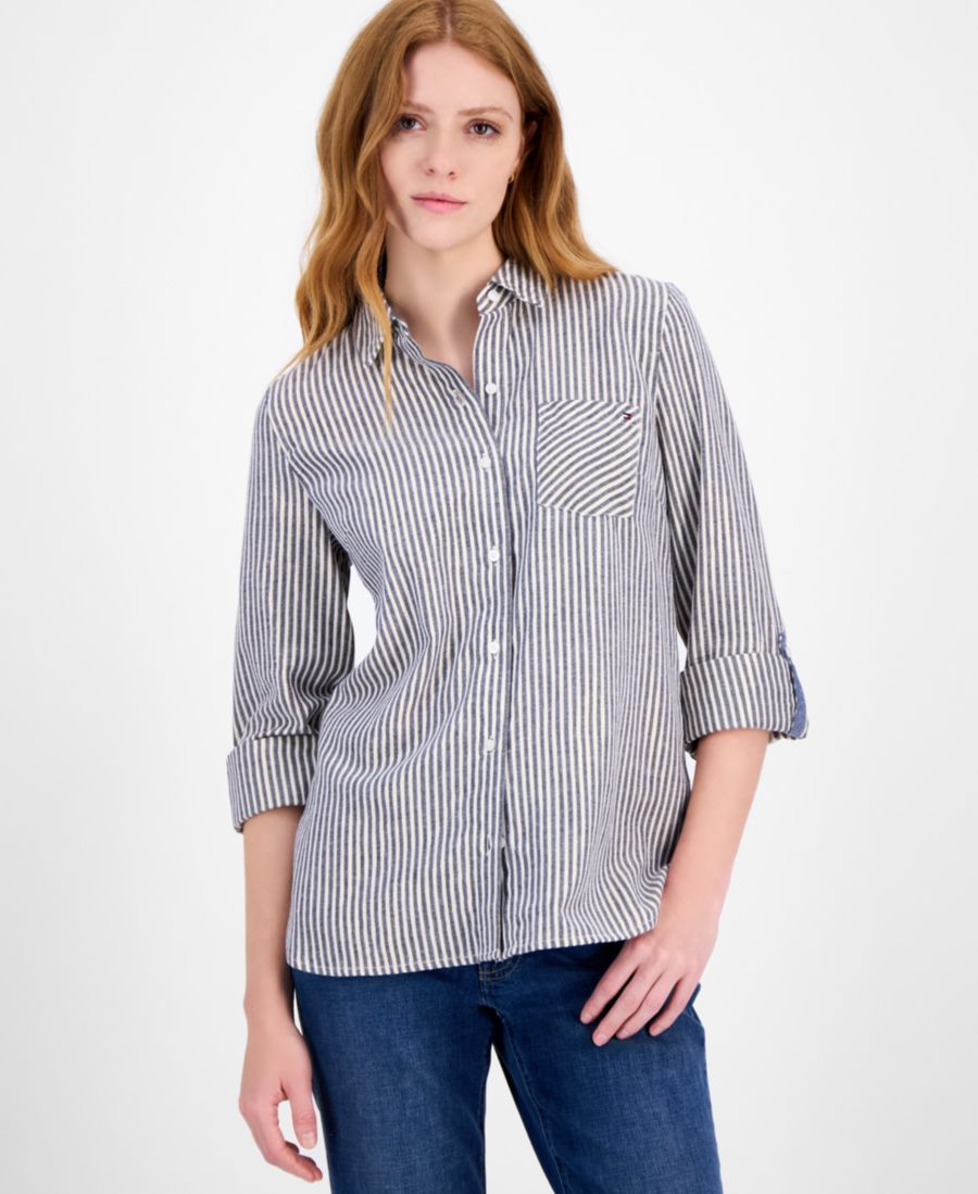 Женская рубашка с блестящей полосой и откидной лямкой Tommy Hilfiger, Sky Captain/ Gold
Женская рубашка с блестящей полосой и откидной лямкой Tommy Hilfiger, Sky Captain/ Gold