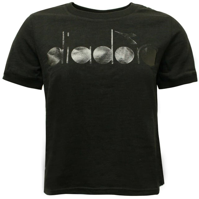 Спортивная женская футболка черного цвета Diadora, черный 
Спортивная женская футболка черного цвета Diadora, черный