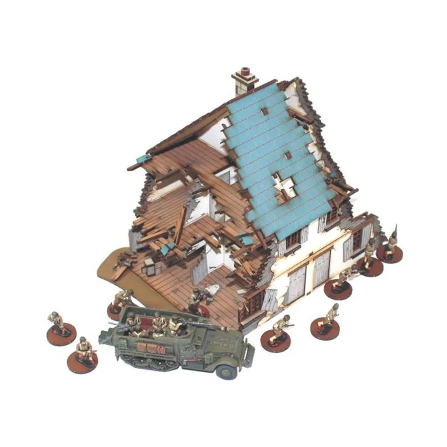 Двухквартирные коттеджи № 1 — поврежденные (предварительно покрашенные), World at War - Buildings & Terrain (20mm)
Двухквартирные коттеджи № 1 — поврежденные (предварительно покрашенные), World at War - Buildings & Terrain (20mm)