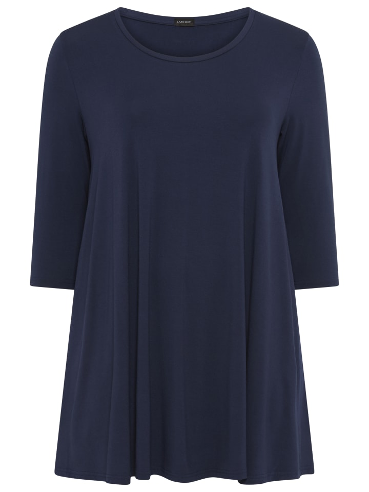 Рубашка-туника темно-синего цвета Laura Scott
Рубашка-туника темно-синего цвета Laura Scott