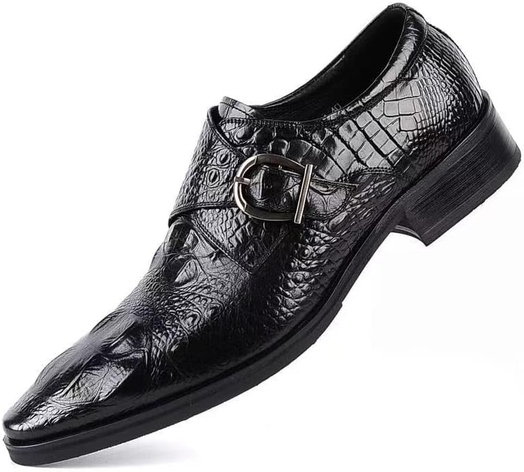 Мужские лоферы LSHWCIFT с тиснением под крокодила, кожаные, с монковым ремешком, заостренным носком и металлической пряжкой, удобные для надевания, для официальных мероприятий, бизнеса и свадеб, черный
Мужские лоферы LSHWCIFT с тиснением под крокодила, кожаные, с монковым ремешком, заостренным носком и металлической пряжкой, удобные для надевания, для официальных мероприятий, бизнеса и свадеб, черный