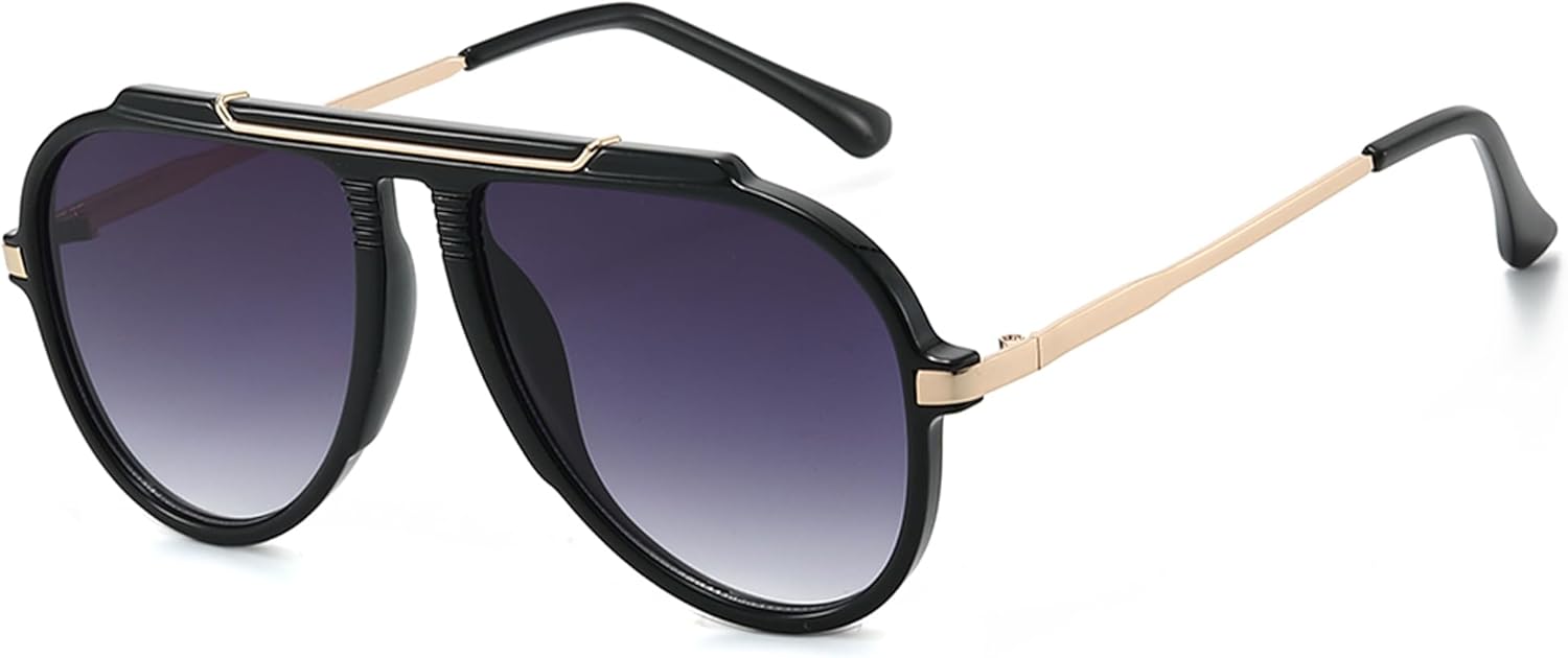 Солнцезащитные очки-авиаторы Onrtry большого размера для женщин и мужчин в стиле ретро 70-х годов с золотистым металлическим покрытием и крупной оправой, A09 Black Frame - Gradient Grey Lens
Солнцезащитные очки-авиаторы Onrtry большого размера для женщин и мужчин в стиле ретро 70-х годов с золотистым металлическим покрытием и крупной оправой, A09 Black Frame - Gradient Grey Lens