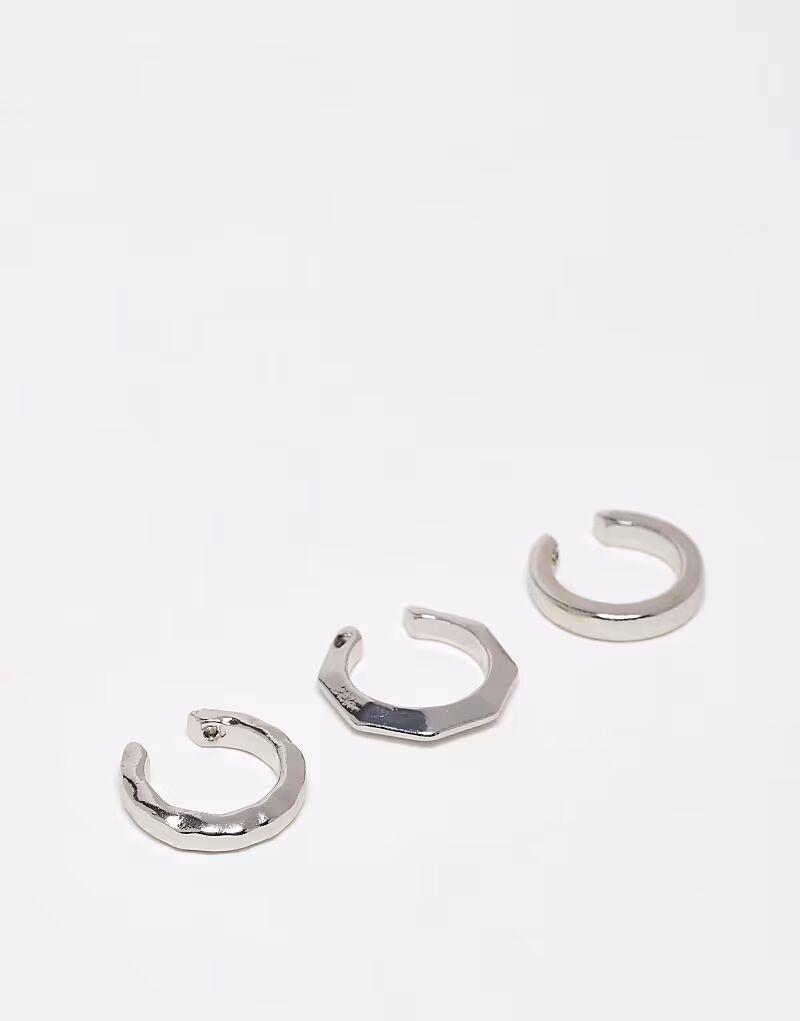 Набор из 3 серег-каффов углового типа серебристого цвета Asos Design
Набор из 3 серег-каффов углового типа серебристого цвета Asos Design