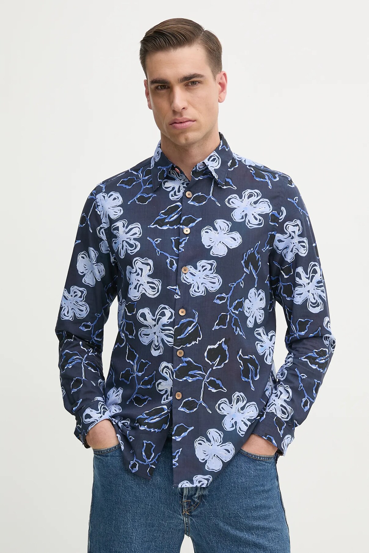 Хлопковая рубашка PS Paul Smith, темно-синий
Хлопковая рубашка PS Paul Smith, темно-синий