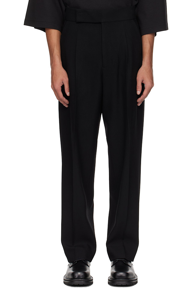 Шерстяные габардиновые брюки с одной складкой Fear Of God, черный
Шерстяные габардиновые брюки с одной складкой Fear Of God, черный