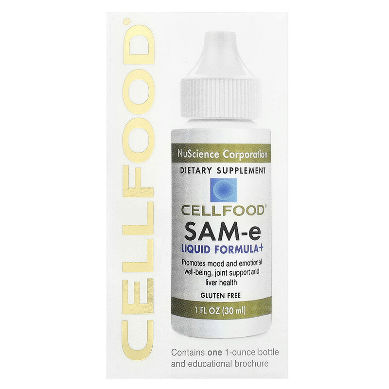 Cellfood, SAM-e Liquid Formula +, 30 мл (1 жидк. унц.)
Cellfood, SAM-e Liquid Formula +, 30 мл (1 жидк. унц.)