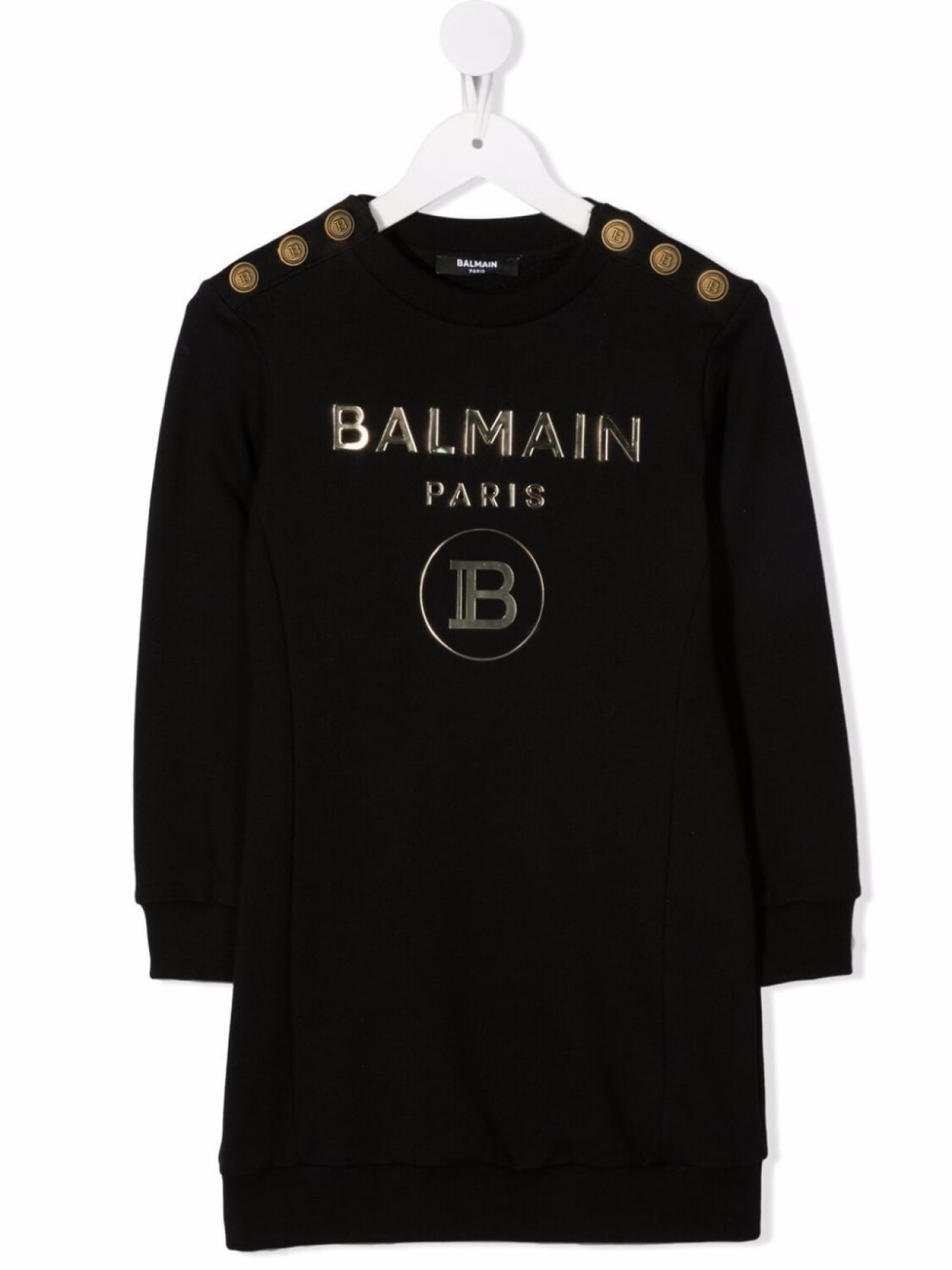 Balmain Kids платье-свитер с логотипом, черный
Balmain Kids платье-свитер с логотипом, черный