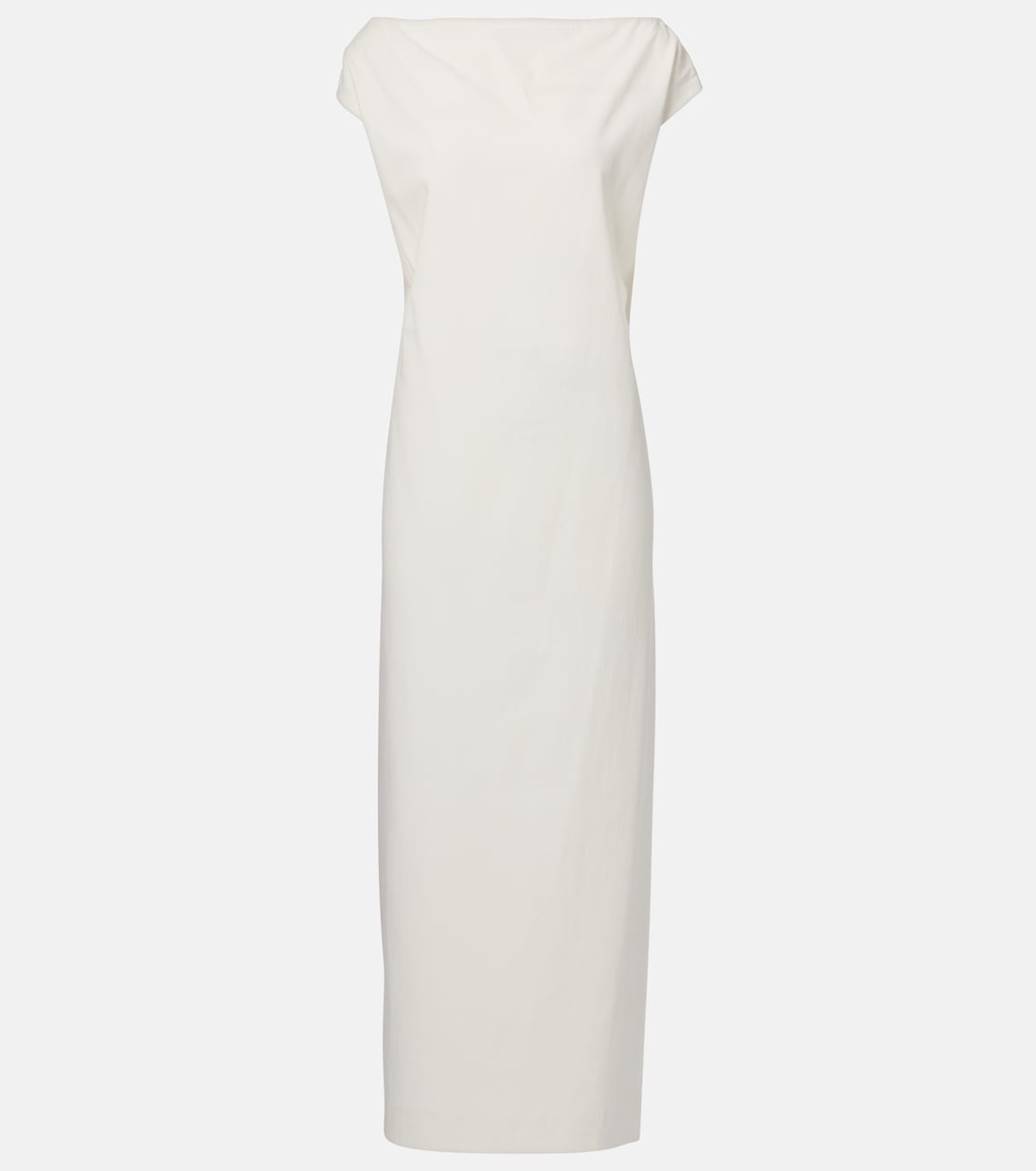 Аяме хлопковое макси-платье с открытой спиной Khaite, Chalk
Аяме хлопковое макси-платье с открытой спиной Khaite, Chalk