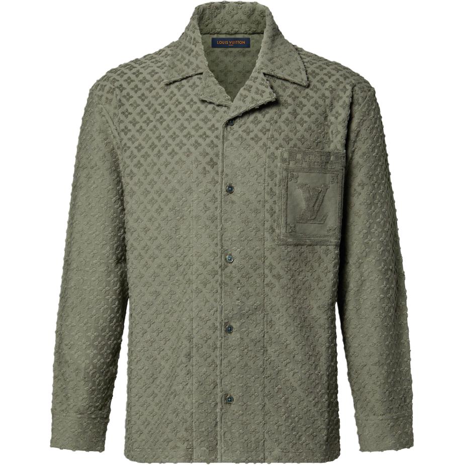 Рубашка-рубашка из французского жаккарда терри Louis Vuitton, зеленый
Рубашка-рубашка из французского жаккарда терри Louis Vuitton, зеленый
