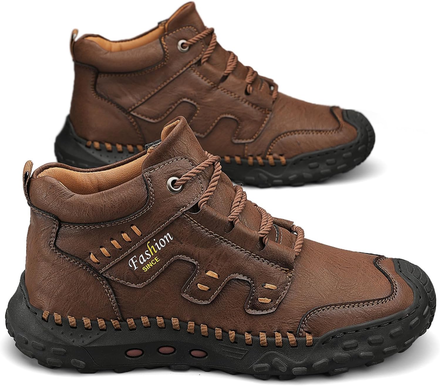 Мужские кожаные платформенные ботинки на шнуровке, модные ретро для походов, с комфортным круглым носком, ручной прошивкой, легкие, с нескользящей подошвой, чукка с меховой подкладкой для всех сезонов Eggdk, коричневый
Мужские кожаные платформенные ботинки на шнуровке, модные ретро для походов, с комфортным круглым носком, ручной прошивкой, легкие, с нескользящей подошвой, чукка с меховой подкладкой для всех сезонов Eggdk, коричневый