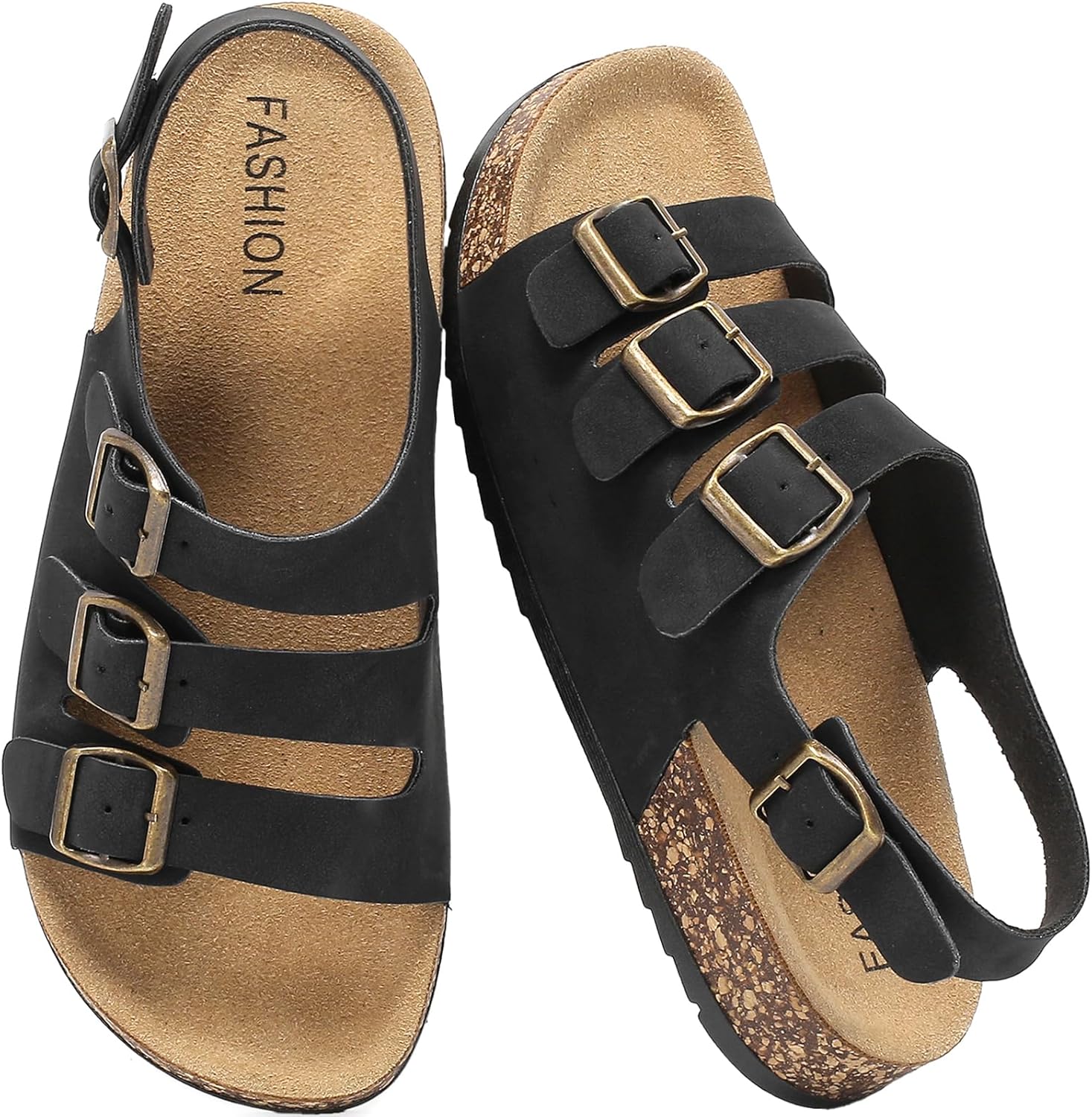 Женские сандалии DDXYYDS с пробковой подошвой и задним ремешком, мужские сандалии с регулируемой пряжкой, слипоны на ремешке с открытой пяткой, замшевые сандалии с памятью формы, удобные, нескользящие пляжные тапочки для летней обуви, черный
Женские сандалии DDXYYDS с пробковой подошвой и задним ремешком, мужские сандалии с регулируемой пряжкой, слипоны на ремешке с открытой пяткой, замшевые сандалии с памятью формы, удобные, нескользящие пляжные тапочки для летней обуви, черный