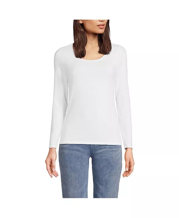 Женская легкая футболка из джерси с длинными рукавами и круглым вырезом Lands' End, белый
Женская легкая футболка из джерси с длинными рукавами и круглым вырезом Lands' End, белый