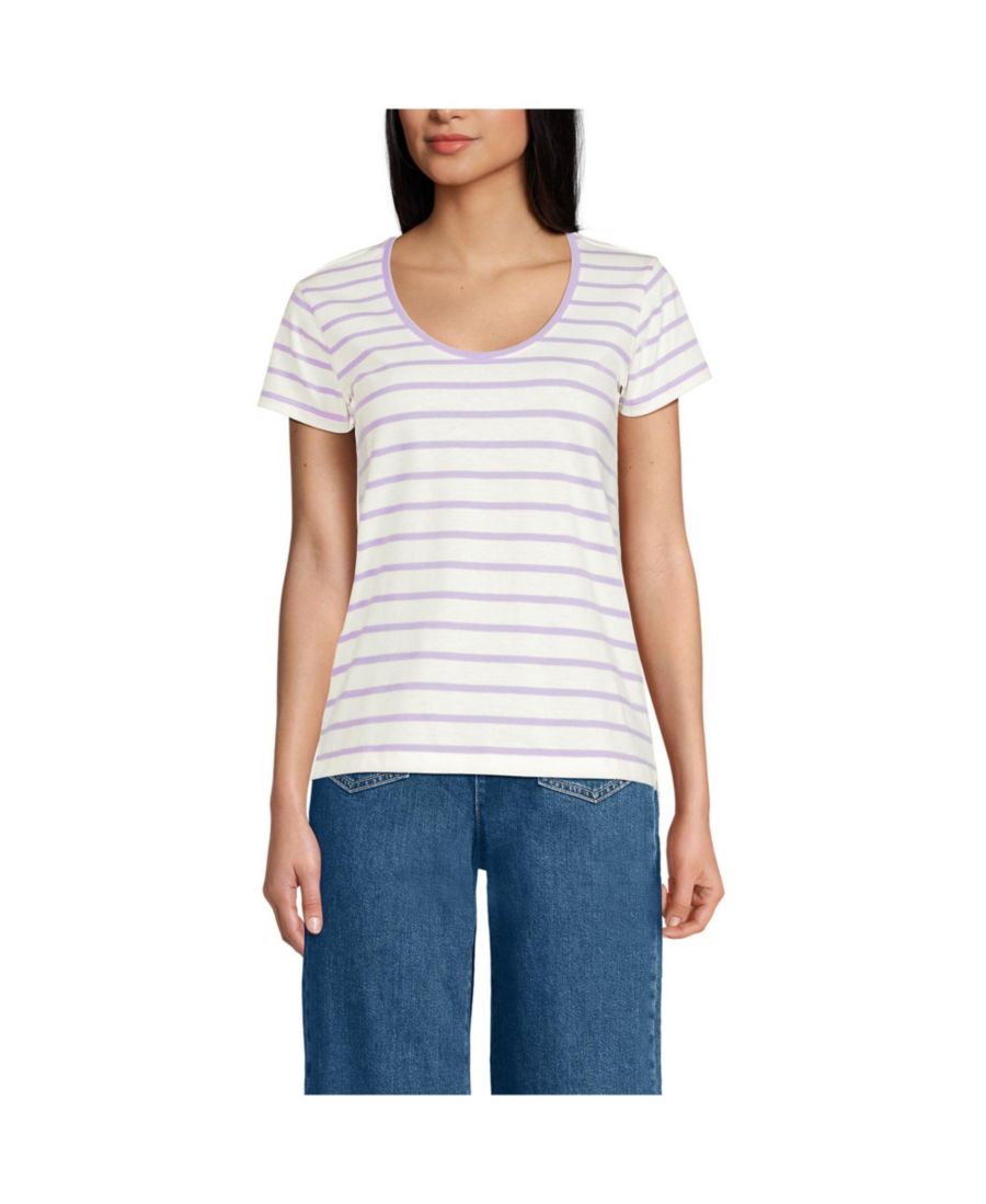 Женская футболка с коротким рукавом и круглым вырезом из хлопка Supima Lands' End, Ivory/lilac breton stripe, Фиолетовый, Женская футболка с коротким рукавом и круглым вырезом из хлопка Supima Lands' End, Ivory/lilac breton stripe
Женская футболка с коротким рукавом и круглым вырезом из хлопка Supima Lands' End, Ivory/lilac breton stripe, Фиолетовый, Женская футболка с коротким рукавом и круглым вырезом из хлопка Supima Lands' End, Ivory/lilac breton stripe