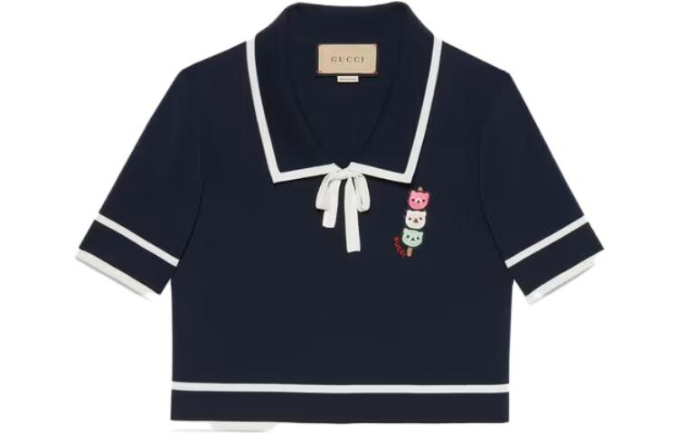 Женский укороченный топ GUCCI, цвет Blue
Женский укороченный топ GUCCI, цвет Blue