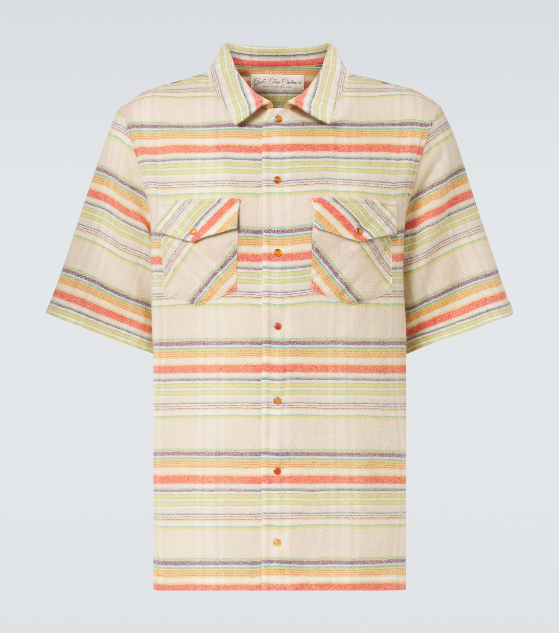 Морская полосатая кашемировая рубашка из газа God's True Cashmere, Sunset
Морская полосатая кашемировая рубашка из газа God's True Cashmere, Sunset