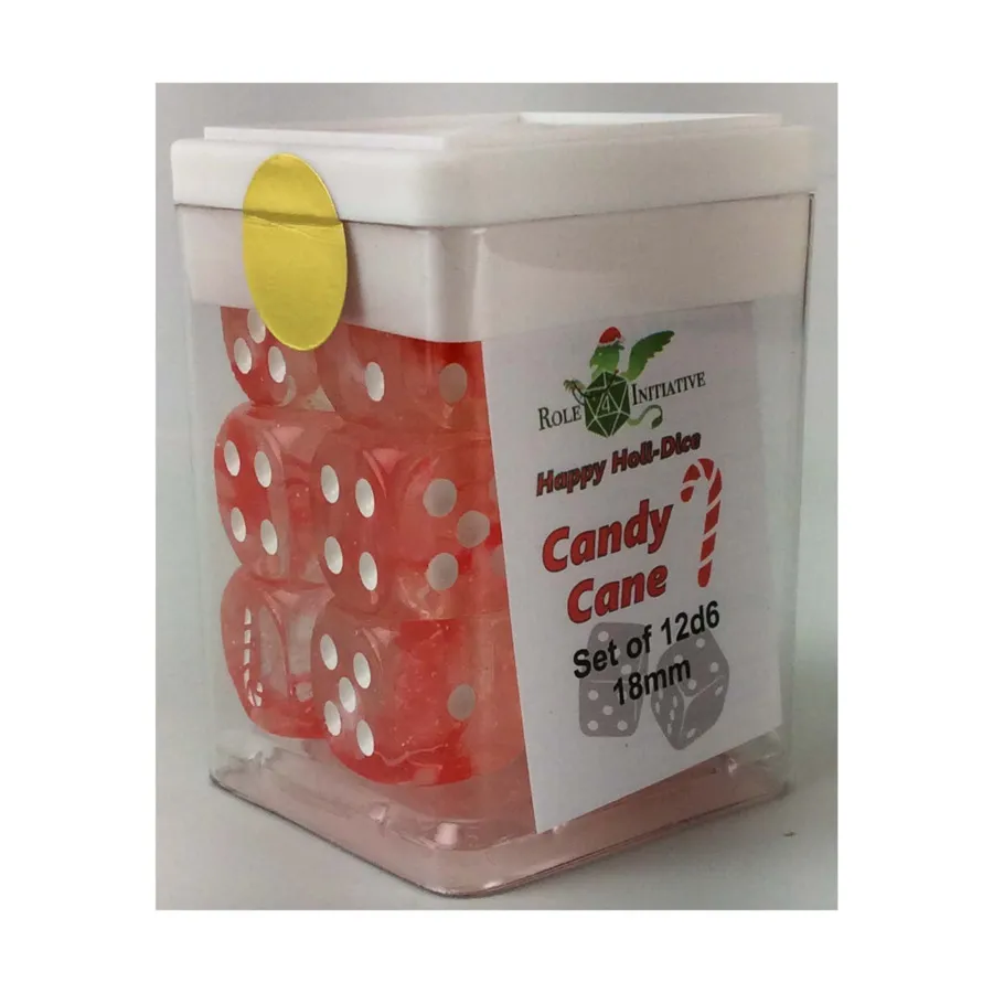 d6 Карамельная трость 18 мм белого цвета (12), Game Dice - Happy Holi-Dice
d6 Карамельная трость 18 мм белого цвета (12), Game Dice - Happy Holi-Dice