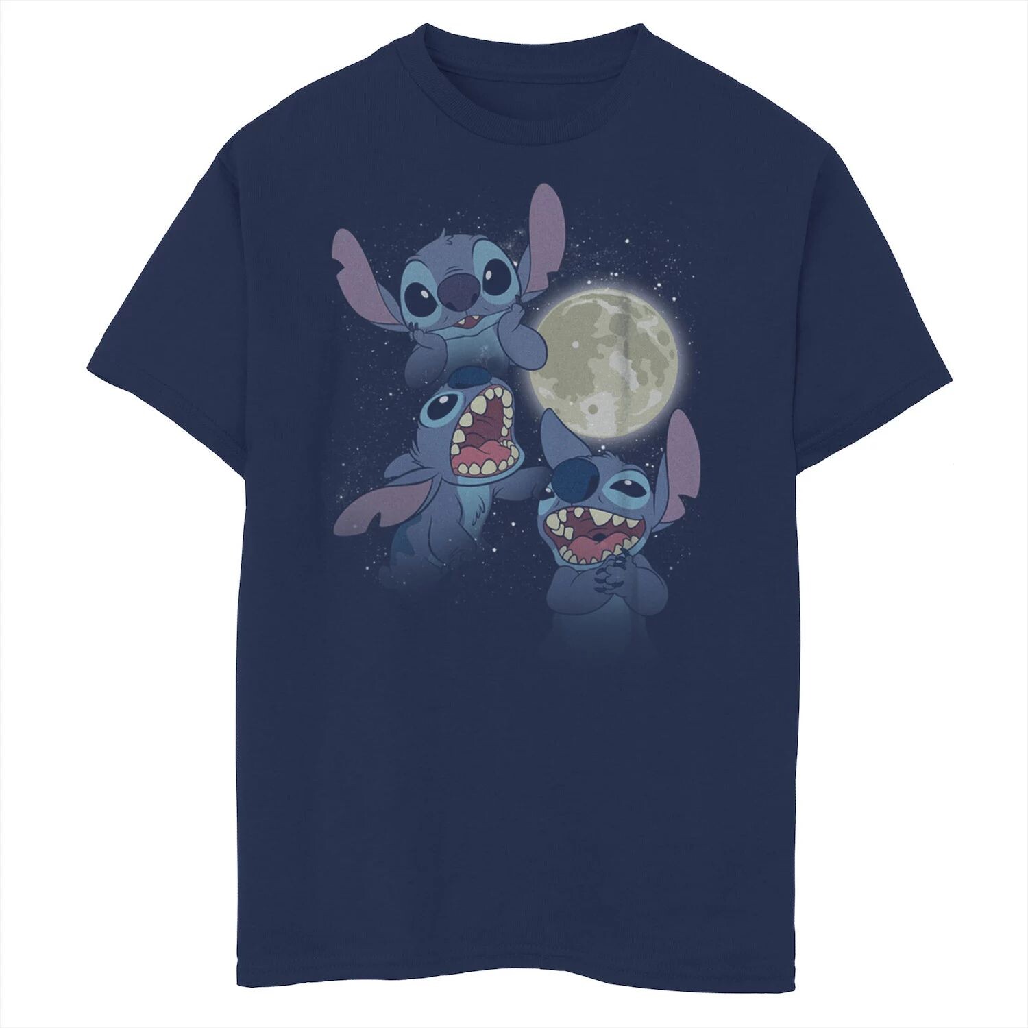 Футболка Disney's Lilo & Stitch с рисунком «Лунный свет» и коллажем для мальчиков 8–20 лет Licensed Character, синий 
Футболка Disney's Lilo & Stitch с рисунком «Лунный свет» и коллажем для мальчиков 8–20 лет Licensed Character, синий