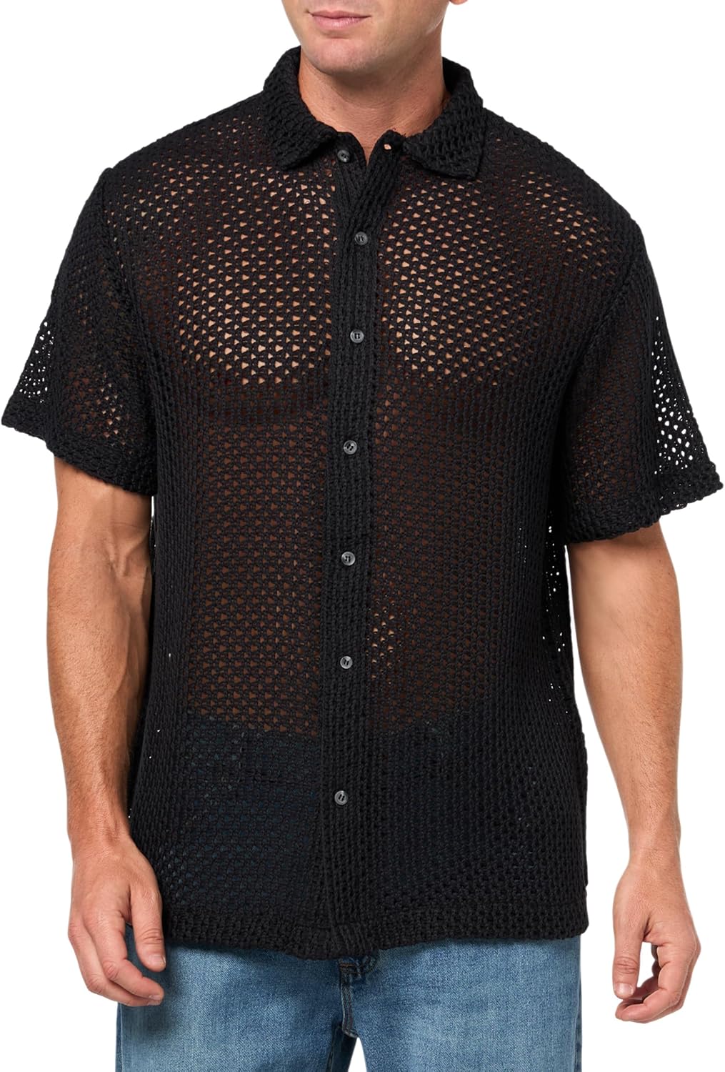 GUESS Мужская эко-сетчатая свободная короткая футболка, Jet Black, Черный, GUESS Мужская эко-сетчатая свободная короткая футболка, Jet Black
GUESS Мужская эко-сетчатая свободная короткая футболка, Jet Black, Черный, GUESS Мужская эко-сетчатая свободная короткая футболка, Jet Black