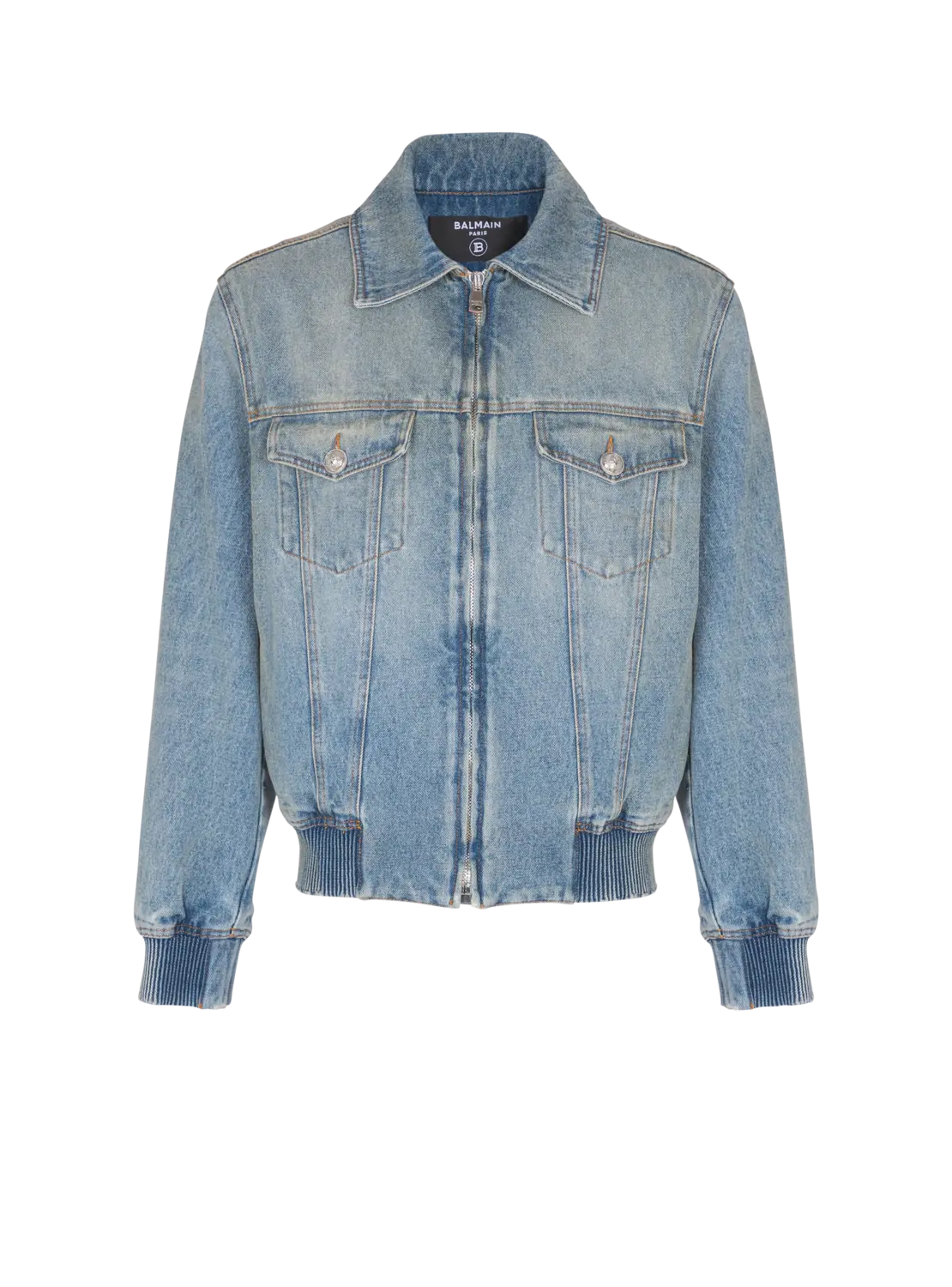 Укороченная джинсовая куртка на подкладке Balmain, синий
Укороченная джинсовая куртка на подкладке Balmain, синий