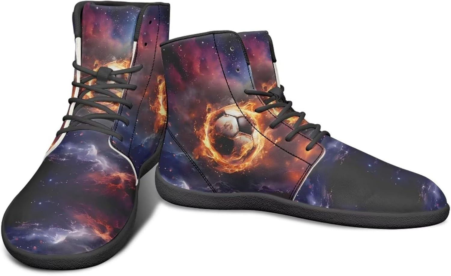 Кроссовки-босоножки с высоким верхом для мужчин, минималистичная обувь для бега с резиновой подошвой для заземления Watdotory, Soccer Galaxy Flame Design
Кроссовки-босоножки с высоким верхом для мужчин, минималистичная обувь для бега с резиновой подошвой для заземления Watdotory, Soccer Galaxy Flame Design
