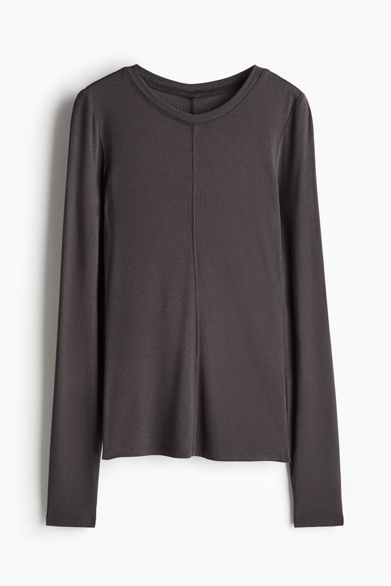 Рубашка из джерси с длинными рукавами H&M, серый
Рубашка из джерси с длинными рукавами H&M, серый