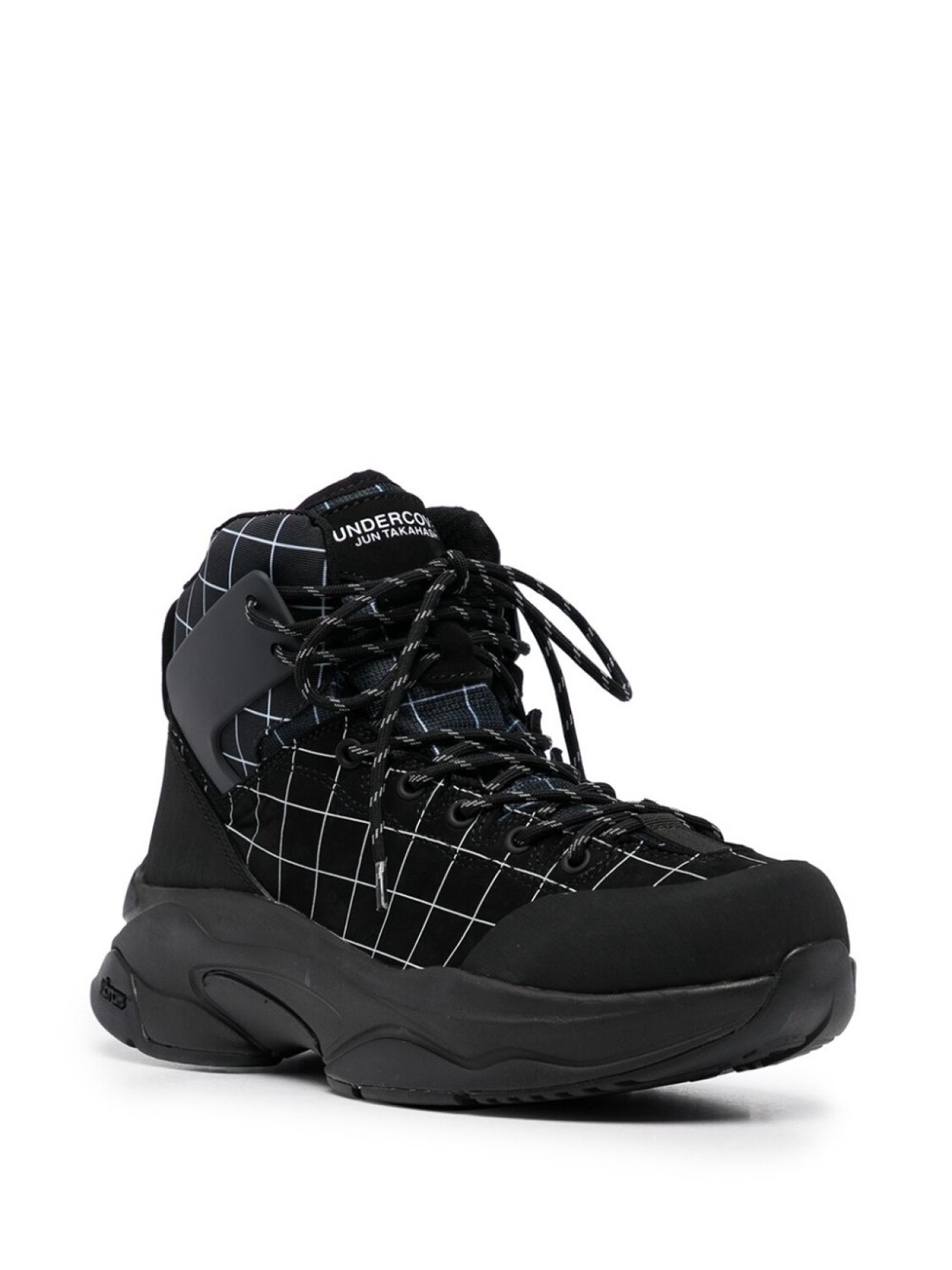 Клетчатые ботинки на шнуровке Undercover, черный
Клетчатые ботинки на шнуровке Undercover, черный