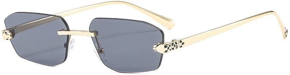 Маленькие солнцезащитные очки без оправы для женщин и мужчин в стиле ретро, с оправой под золотистый леопардовый принт, солнцезащитные очки с защитой от УФ-излучения UV400 TVTBBVV, 1
Маленькие солнцезащитные очки без оправы для женщин и мужчин в стиле ретро, с оправой под золотистый леопардовый принт, солнцезащитные очки с защитой от УФ-излучения UV400 TVTBBVV, 1