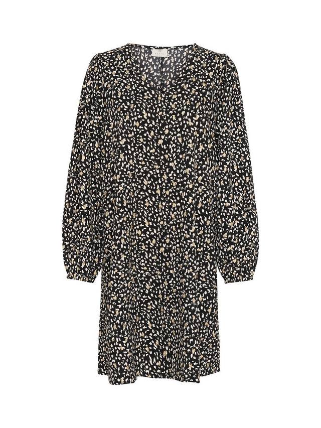 Абстрактное платье malene длиной до колен KAFFE, черный/разноцветный 
Абстрактное платье malene длиной до колен KAFFE, черный/разноцветный