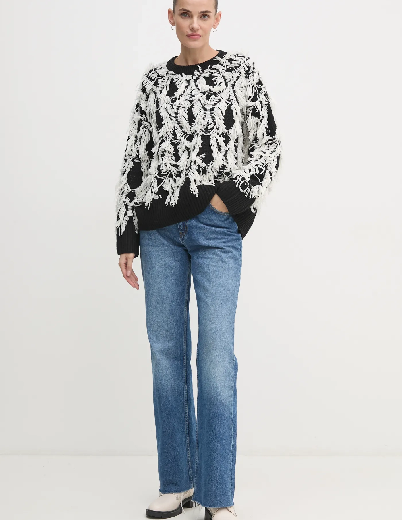 Свитер из смесовой шерсти OUI, белый
Свитер из смесовой шерсти OUI, белый