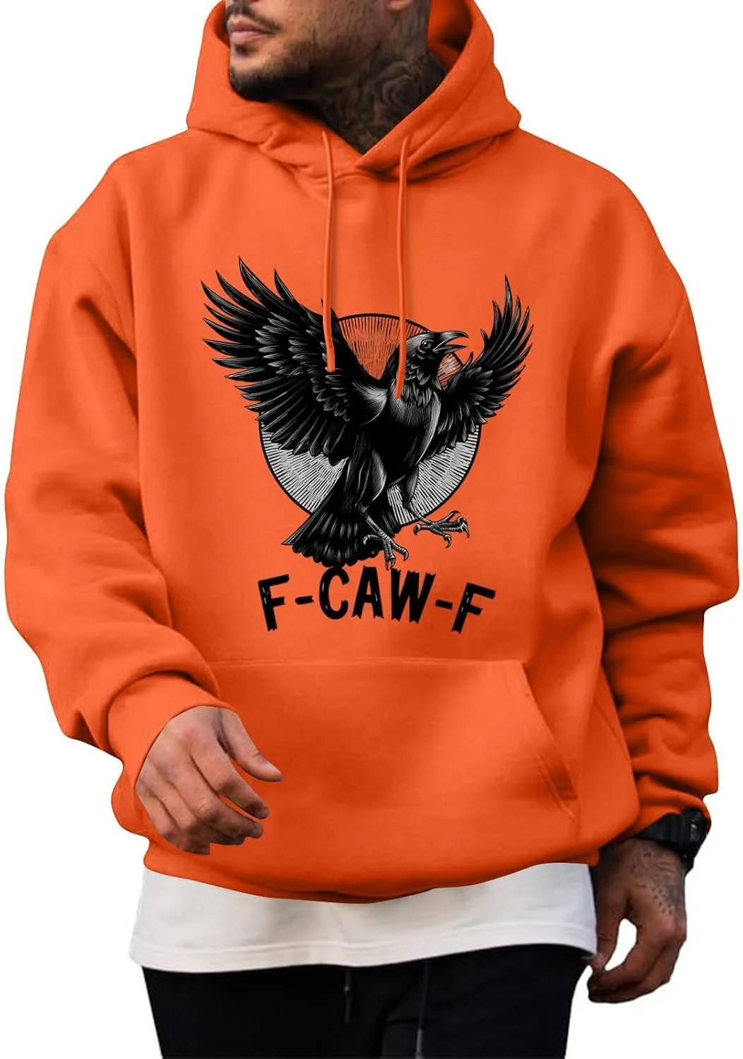 Мужская толстовка с капюшоном F-caw-F Crow Graphic, длинные рукава, с карманами FQZWONG
Мужская толстовка с капюшоном F-caw-F Crow Graphic, длинные рукава, с карманами FQZWONG
