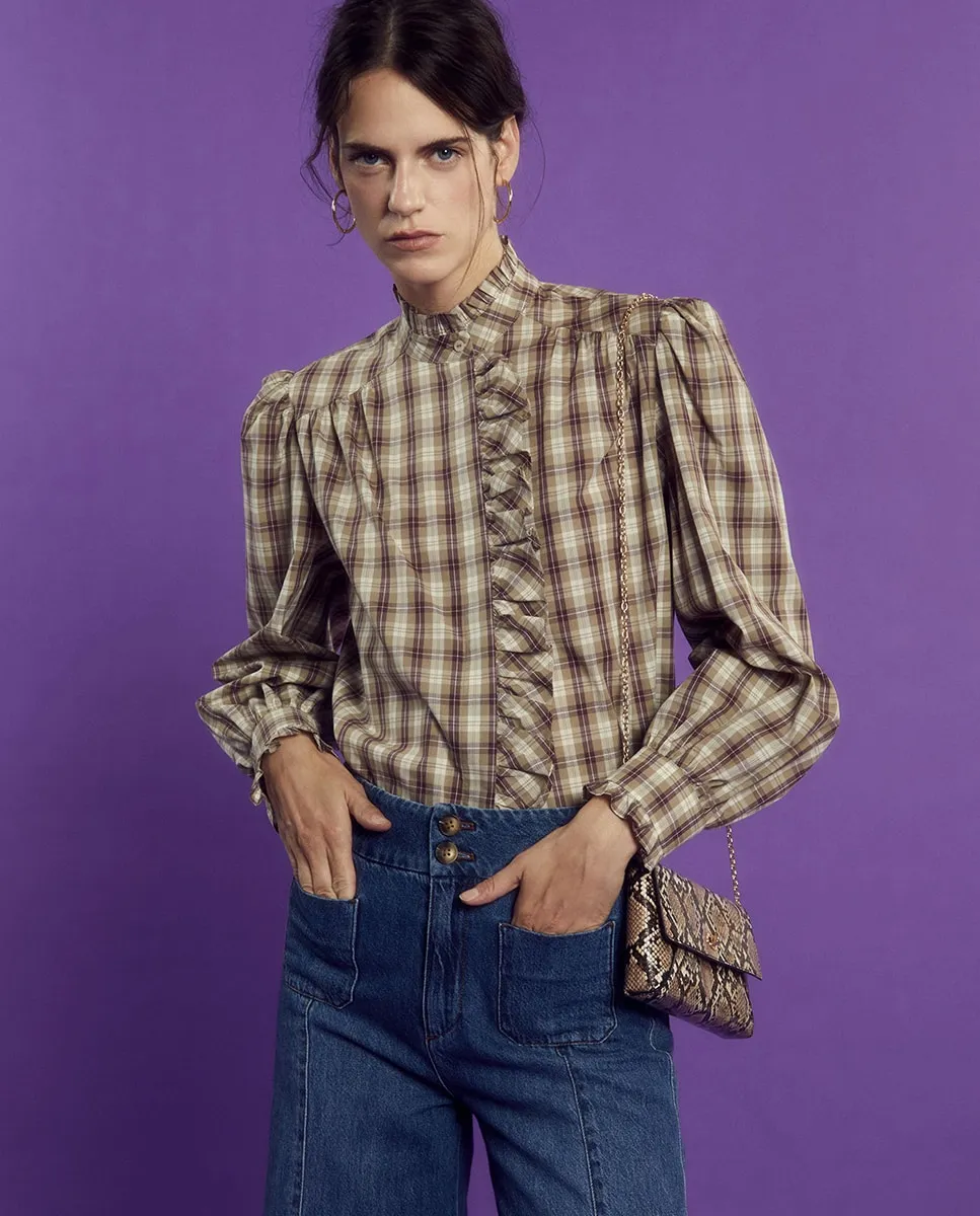 Рубашка в клетку Sfera, сливовый
Рубашка в клетку Sfera, сливовый