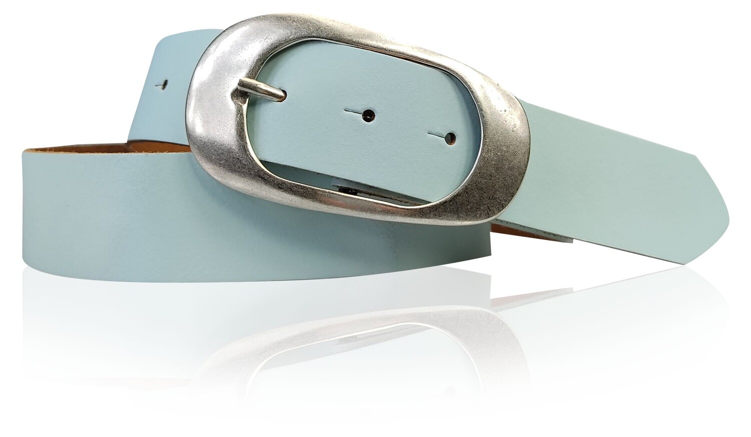 Кожаный ремень FRONHOFER, аква 
Кожаный ремень FRONHOFER, аква