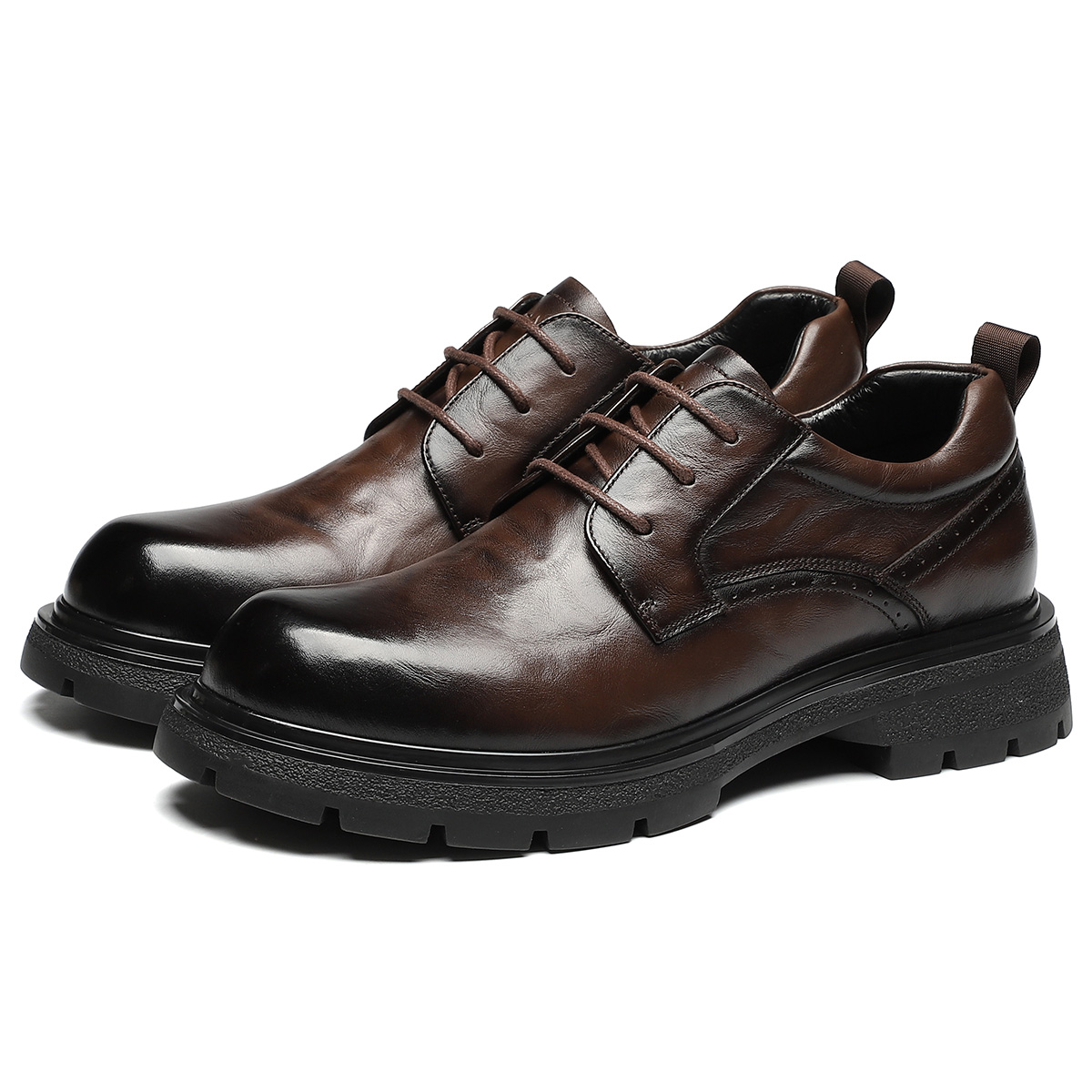 ST&SAT Мужские универсальные повседневные туфли из натуральной кожи коричневые, цвет Brown 
ST&SAT Мужские универсальные повседневные туфли из натуральной кожи коричневые, цвет Brown