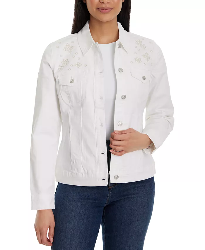 Женская джинсовая куртка Amanda с вышивкой Gloria Vanderbilt, белый
Женская джинсовая куртка Amanda с вышивкой Gloria Vanderbilt, белый