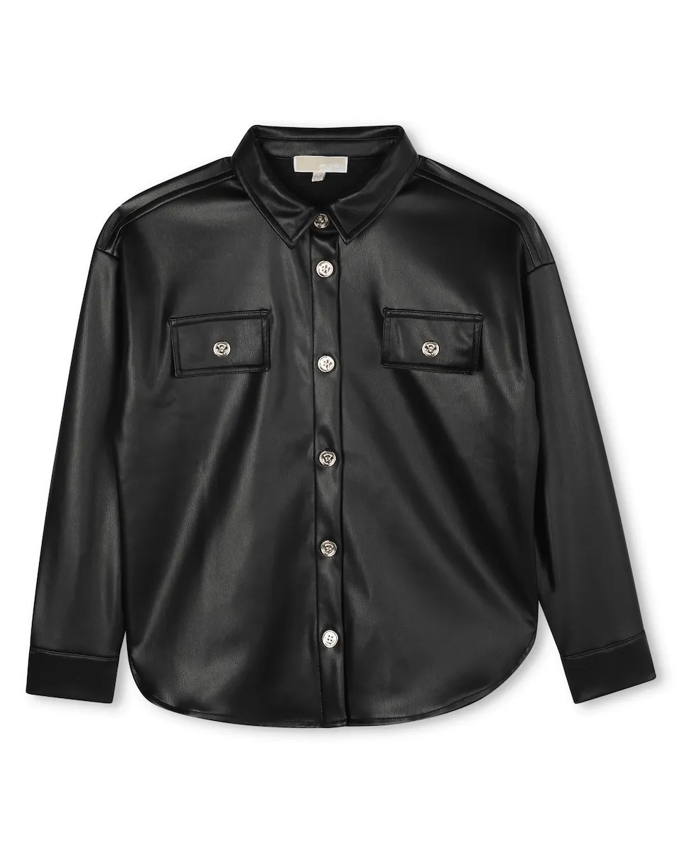 Детская черная рубашка с длинным рукавом Michael Kors
Детская черная рубашка с длинным рукавом Michael Kors