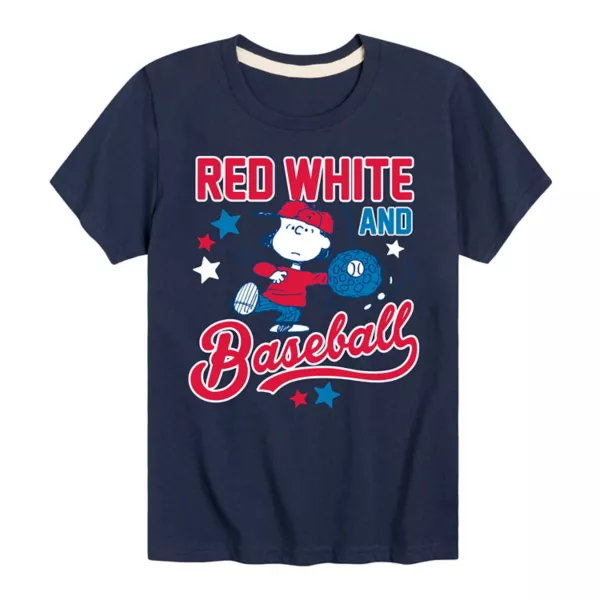 Футболка для мальчиков 8-20 лет с принтом Люси из "Арахиса" в красно-белой бейсбольной тематике Licensed Character, синий
Футболка для мальчиков 8-20 лет с принтом Люси из "Арахиса" в красно-белой бейсбольной тематике Licensed Character, синий