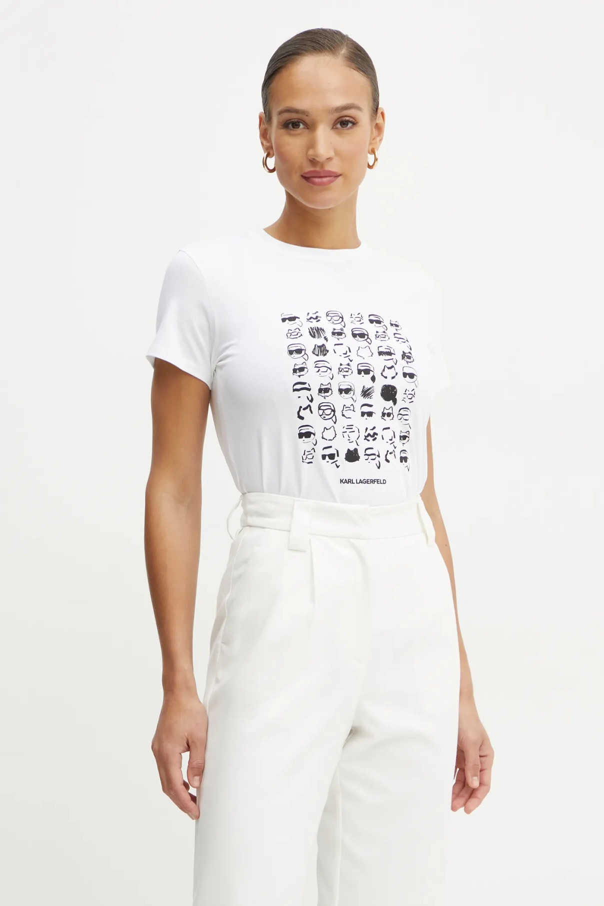 Хлопковая футболка Karl Lagerfeld, белый
Хлопковая футболка Karl Lagerfeld, белый