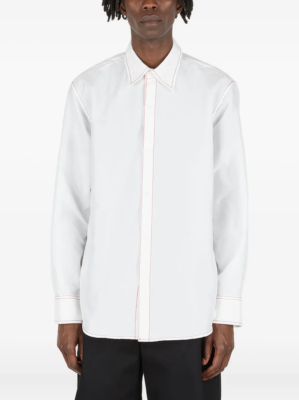 Рубашка с контрастной строчкой KANGHYUK, белый
Рубашка с контрастной строчкой KANGHYUK, белый